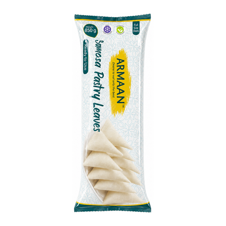 Armaan Samosa Pastry Leaves by Armaan — front view showing product label and branding, studio product photo on white background