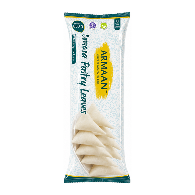 Armaan Samosa Pastry Leaves by Armaan — front view showing product label and branding, studio product photo on white background